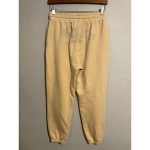 Juicy Couture x Forever 21 Womens Jogger Sweatpants Large Beige Rhinestone Butt